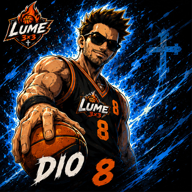 DIO, jugador de Lume 3x3 — dorsal 8